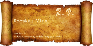 Rocskay Vida névjegykártya